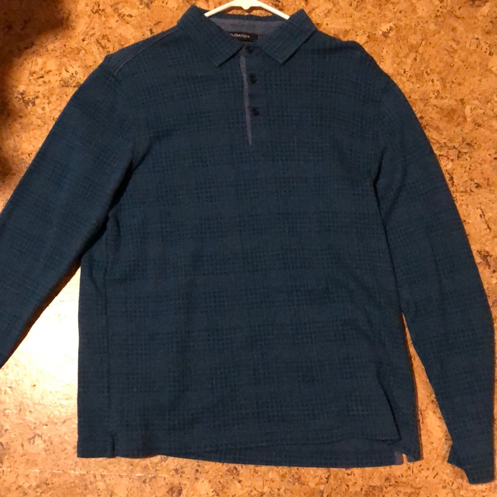 Bugatchi Men’s slim fit long sleeve polo